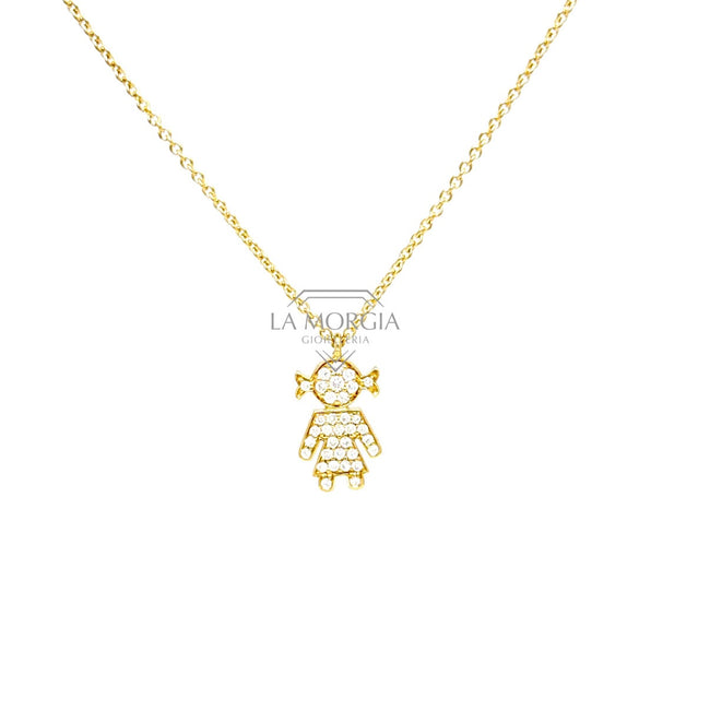 CRIVELLI | Easy Girocollo bimba oro e diamanti | 289-VP7597