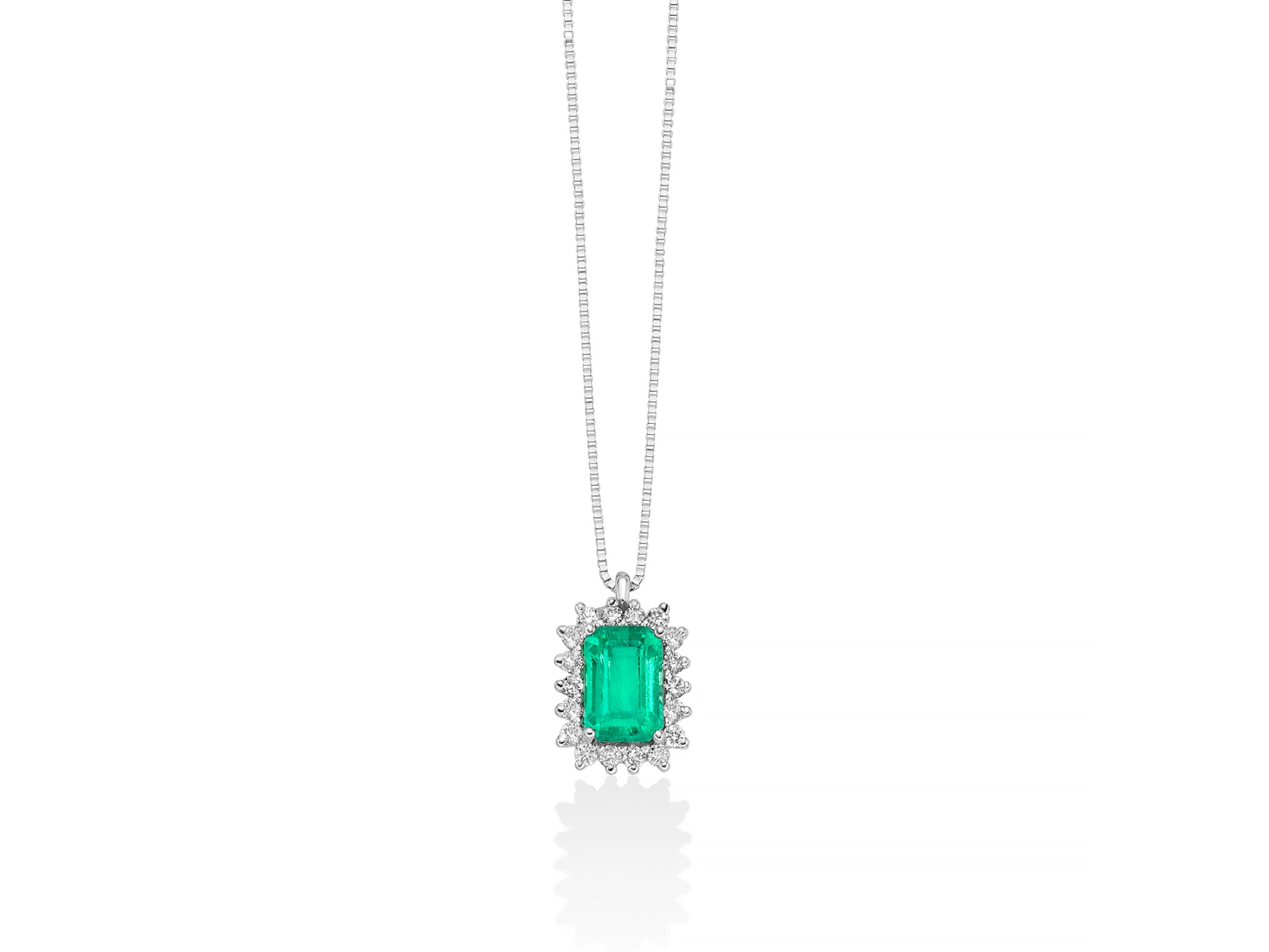 MILUNA | Collier Smeraldo e Diamanti | CLD4560