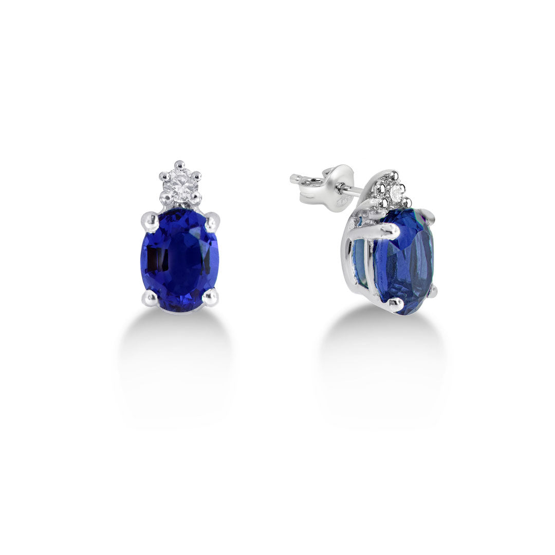 LuxGioielli | Orecchini in oro con Zaffiri e diamanti | OR3068ZDB1