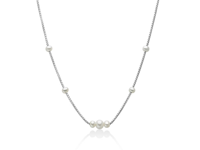 MILUNA | Collana in argento con perle Oriente | PCL6627