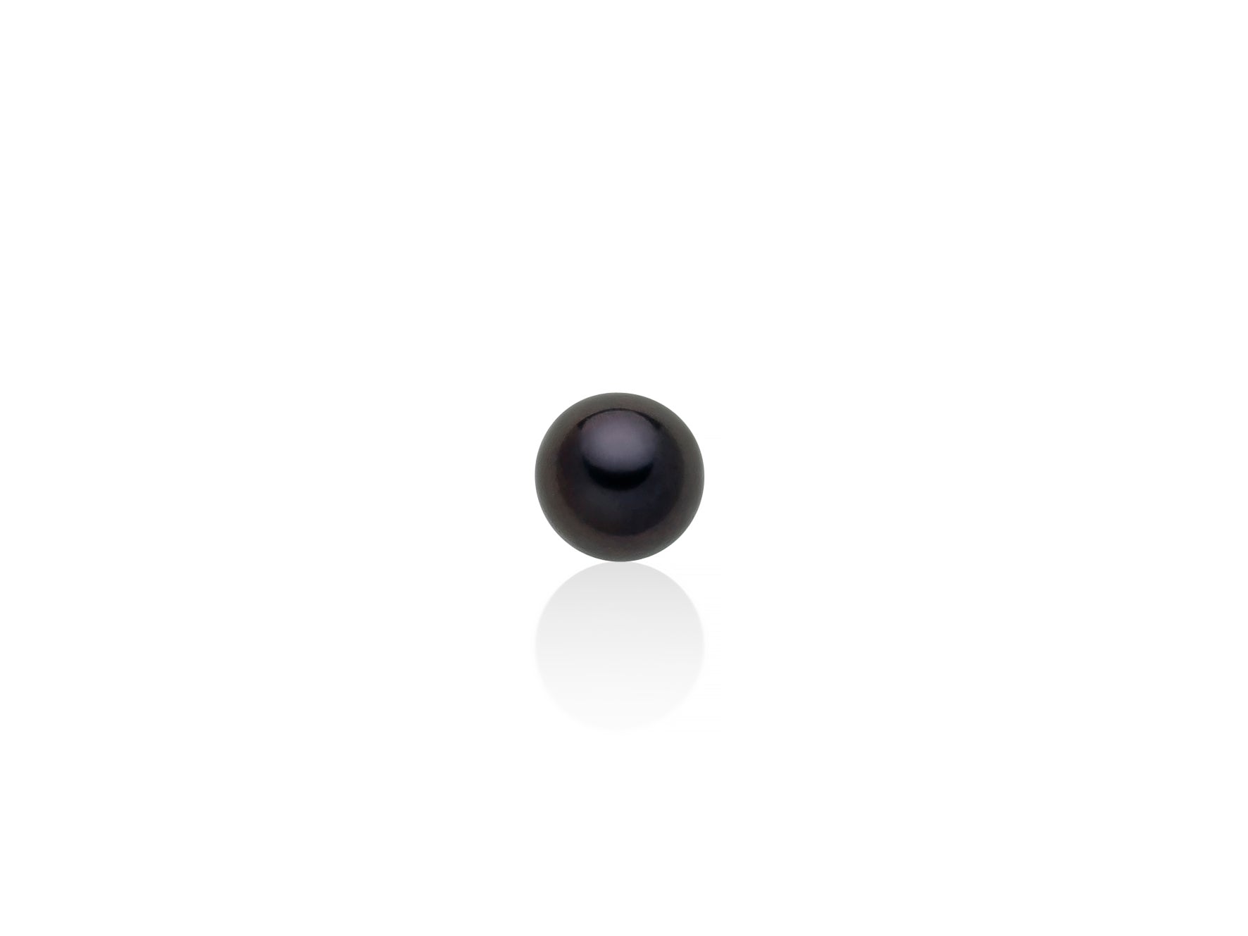 MILUNA UOMO | Orecchino in argento con perla nera media | PER2684