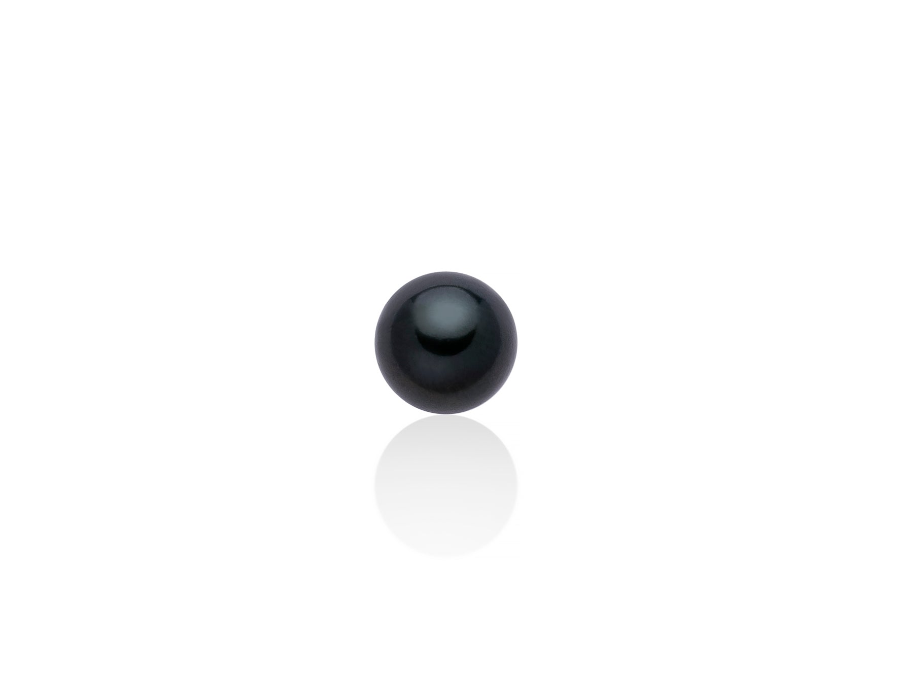 MILUNA UOMO | Orecchino in argento con perla nera grande | PER2690