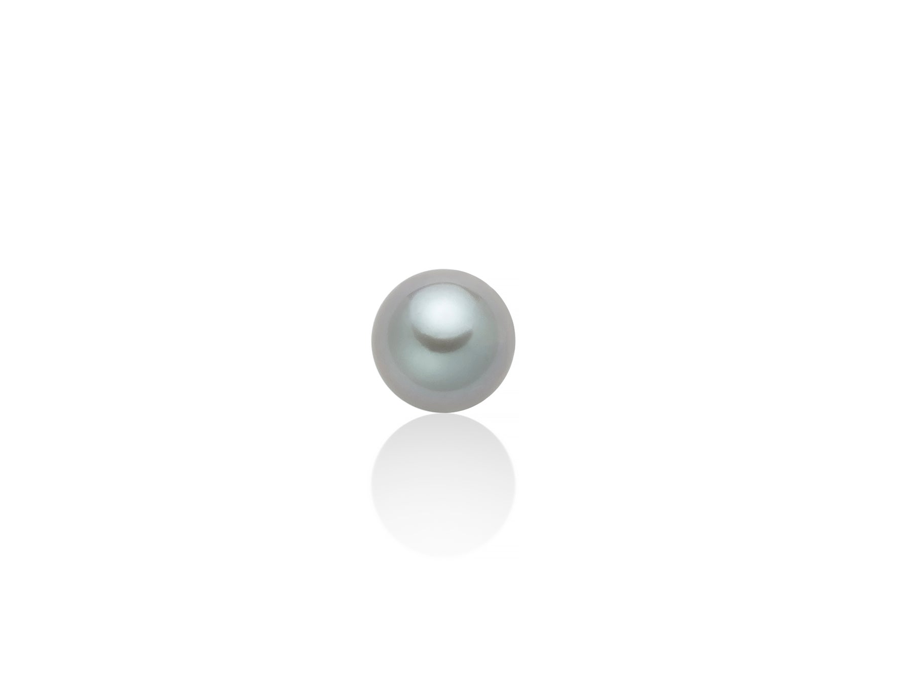 MILUNA UOMO | Orecchino in argento con perla grigia grande | PER2691