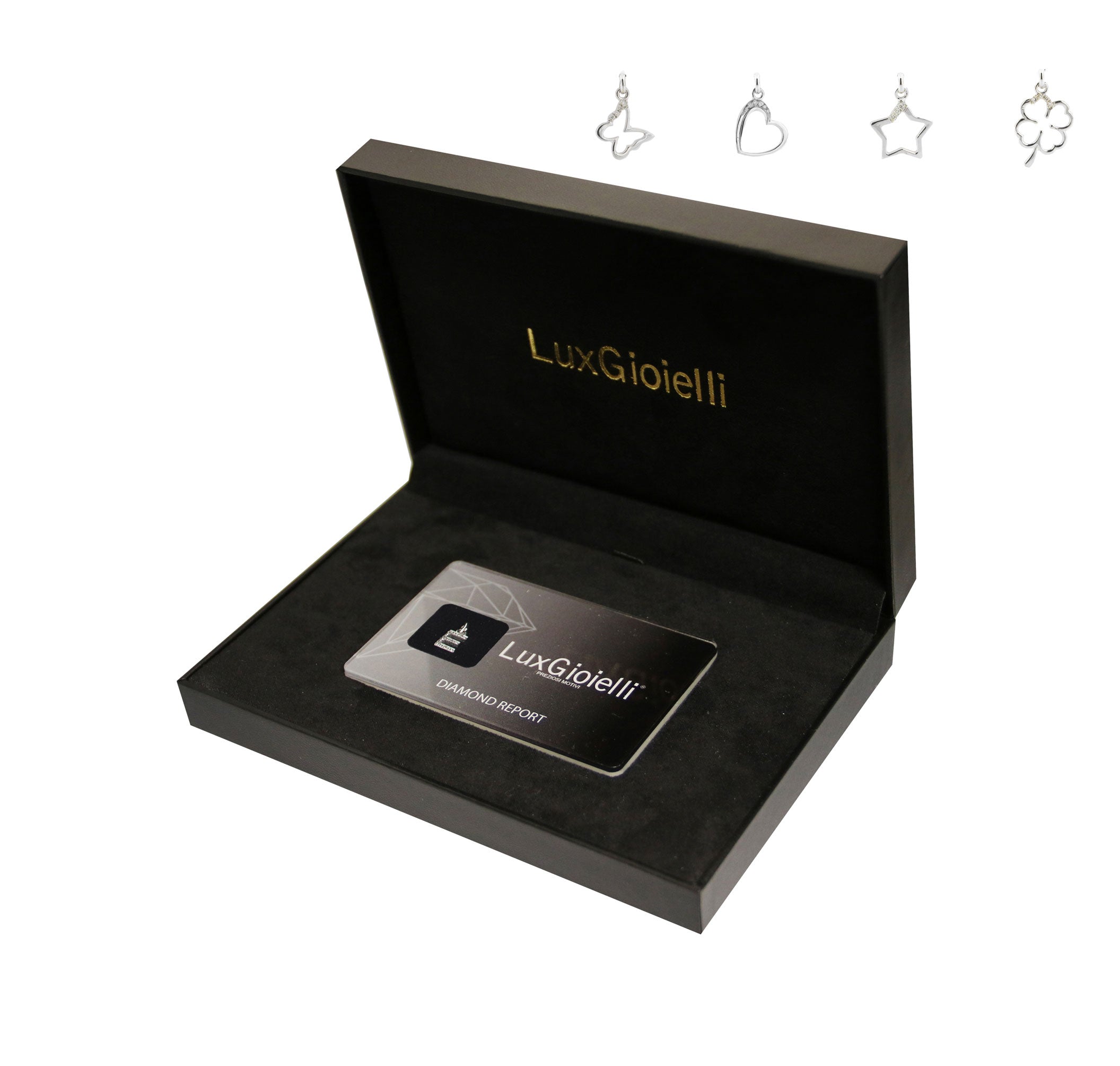 LuxGioielli | Ciondolo in oro bianco e diamanti | BCI30DB