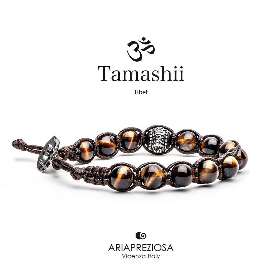 Bracciale Tamashii® Originale Con Ruota Della Preghiera Occhio Di Tigre Bracciale Tamashii® Originale Con Ruota Della Preghiera Occhio Di Tigre
