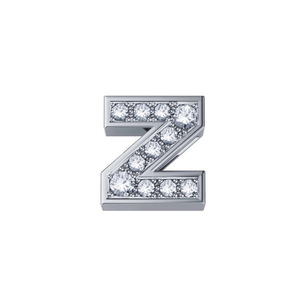 ELEMENTS | Lettera Z Classica in oro bianco 18kt e diamanti 0,02 ct | DCHF3319Z.002
