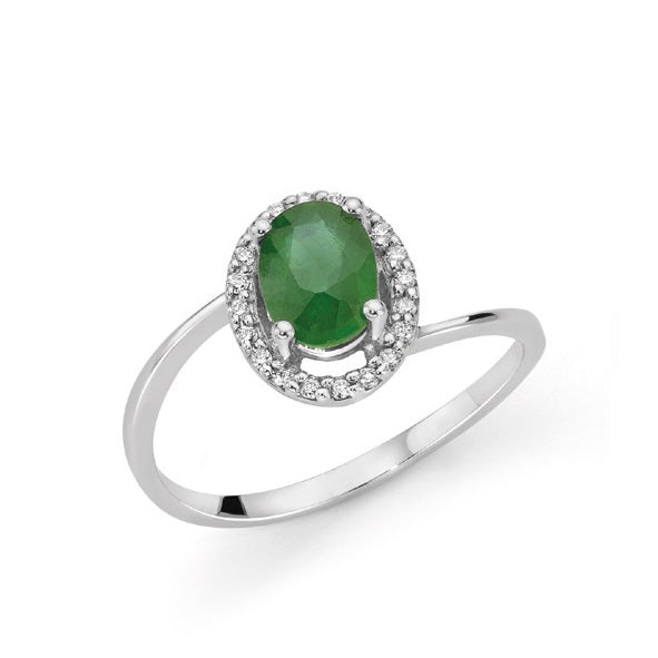 DONNAORO | Anello Smeraldo e Diamanti | DHAE9852.007