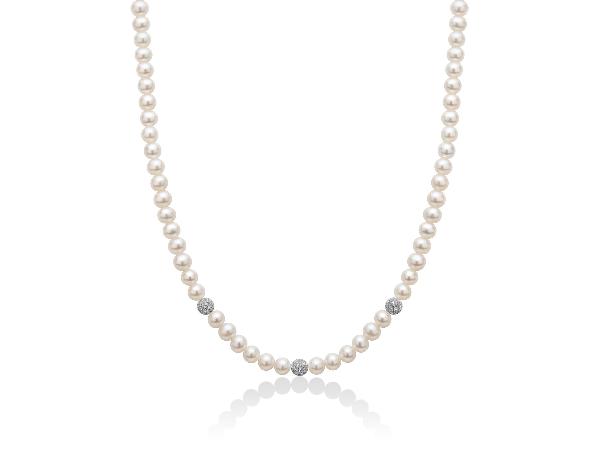 MILUNA | Collana Perle Boule e Fantasia | PCL1701BV