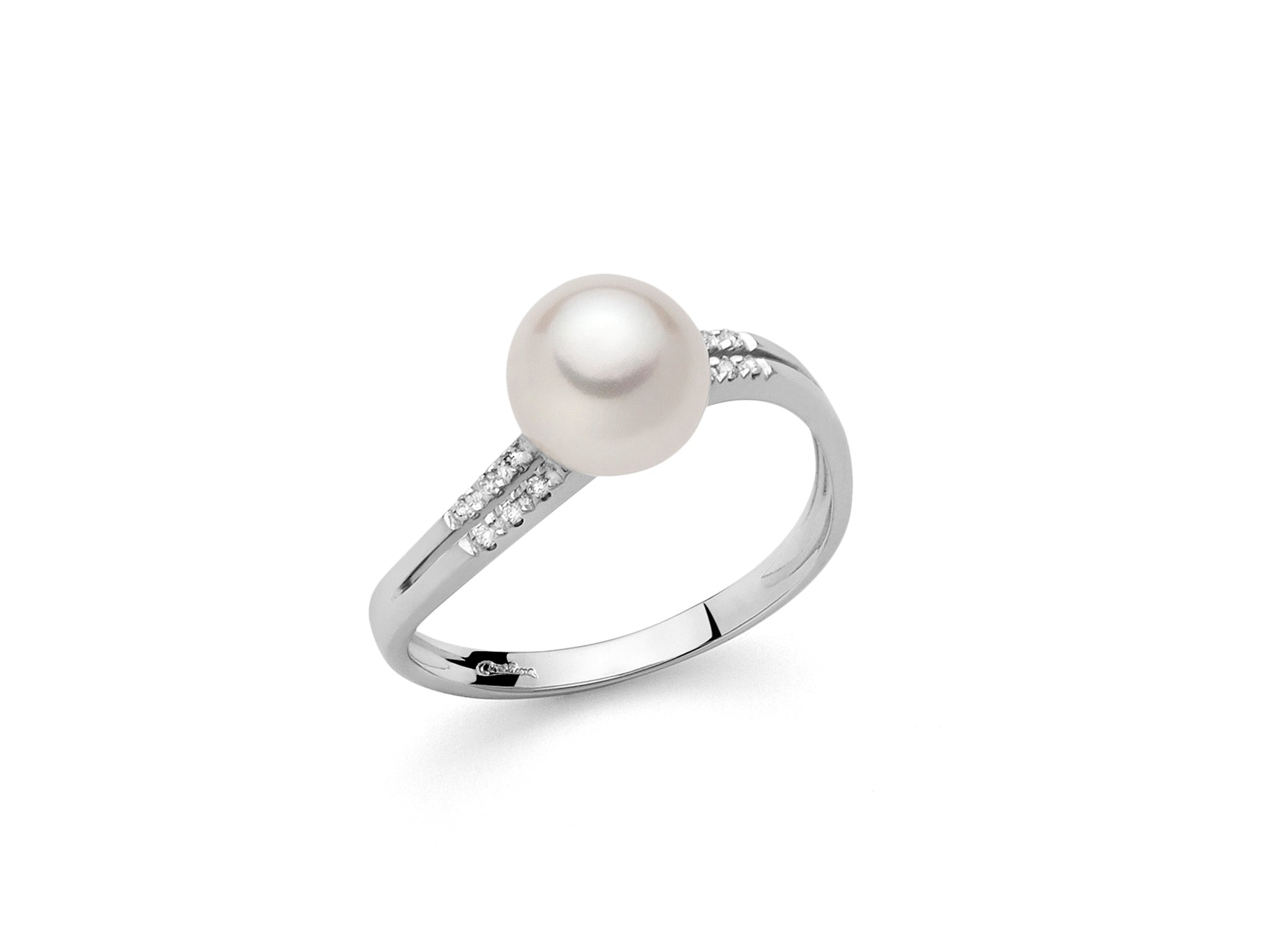 MILUNA | Anello Perla E Diamanti | PLI1597