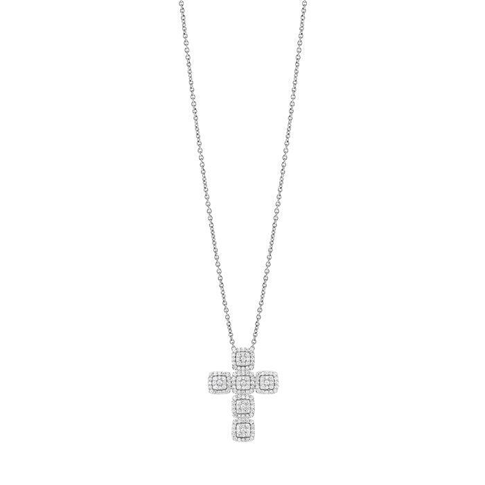 SALVINI | Collana Croce in oro bianco con diamanti | 20094146