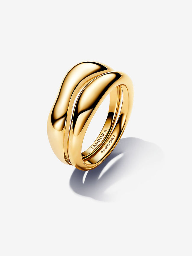 PANDORA ESSENCE | Anello Linea Sinuosa Divisibile Placcatura in Oro 14k | 163264C00