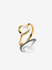 PANDORA ESSENCE | Anello Cerchio Linea Sinuosa con Perla d'Acqua Dolce Coltivata e Pavè Placcatura in Oro 14k | 163831C01