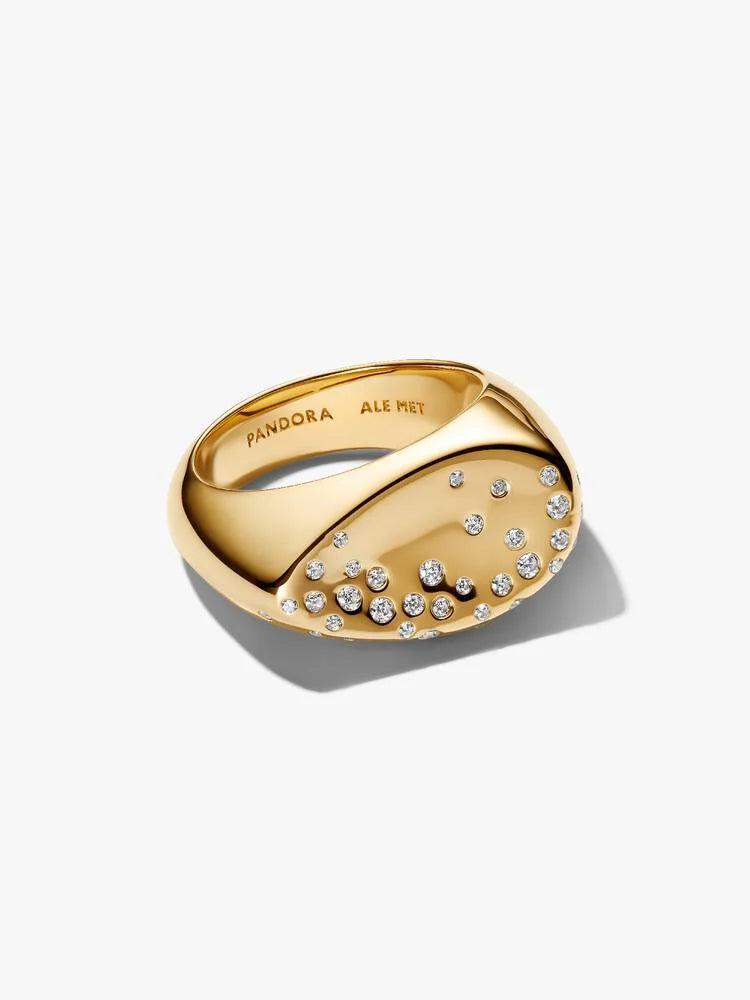 PANDORA ESSENCE | Anello Sigillo Grande con Pietre Luminose | 164671C01