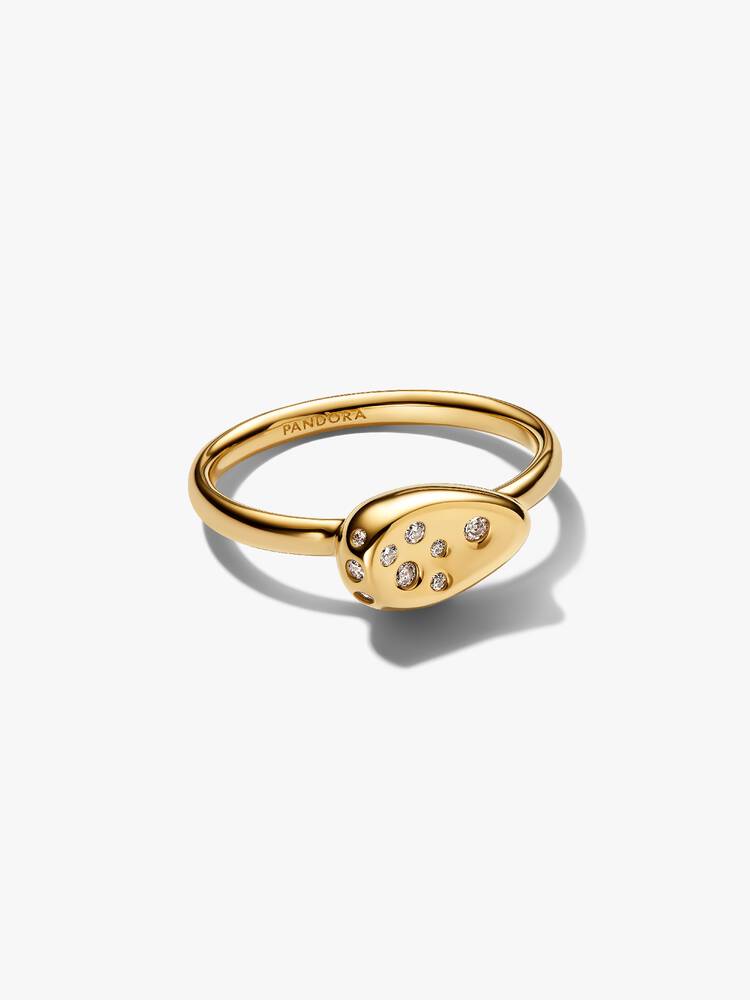 PANDORA ESSENCE | Anello Sigillo Piccolo con Pietre Luminose | 164672C01