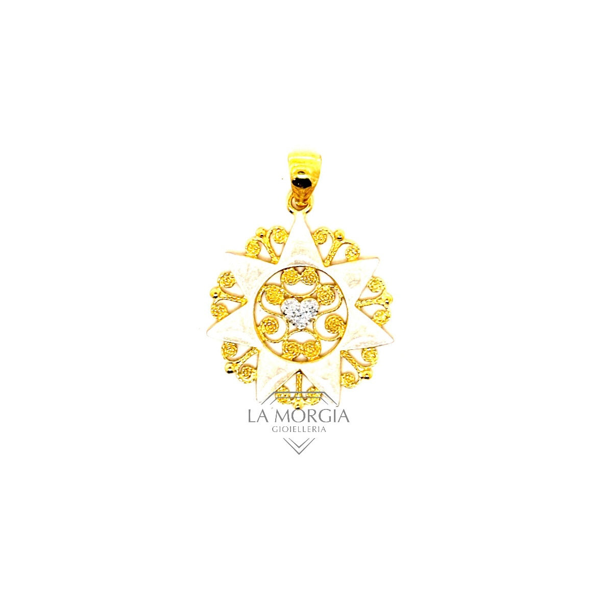 PRESENTOSA | Ciondolo Argento Dorato 925‰ diam. 2,4 cm | CI P04GS1