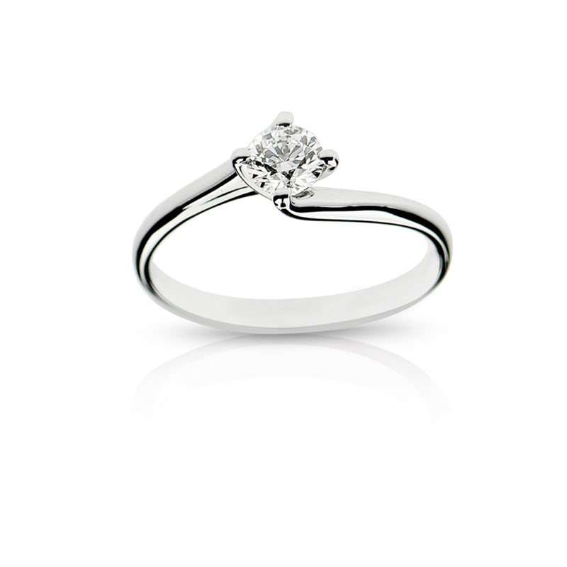 HRD Antwerp | Anello Solitario Flower ct. 0,61 | FLS61PBROB