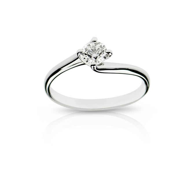 HRD Antwerp | Anello Solitario Flower ct. 0,61 | FLS61PBROB