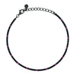 DILVDO | Bracciale Tennis 1.5mm Black Black & Ruby | BRTCNRALT