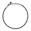 DILVDO | Bracciale Tennis 1.5mm Black Black & Ruby | BRTCNRALT