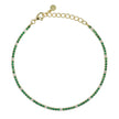 DILVDO | Bracciale Tennis 1.5mm Gold Green & White | BRTCOVALT