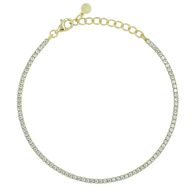 DILVDO | Bracciale Dilvdò Tennis 1.5mm Gold White | BRTCOB