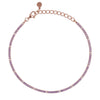 DILVDO | Bracciale Tennis 1.5mm Rosè Lavender & White | BRTCRLILALT