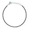 DILVDO | Bracciale Tennis 1.5mm Silver Black | BRTCBN