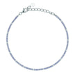 DILVDO | Bracciale Tennis 1.5mm Silver Lavender & White | BRTCBLILALT