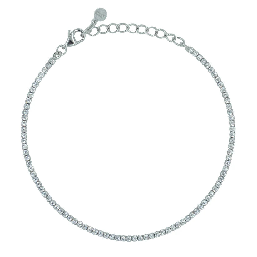 DILVDO | Bracciale Dilvdò Tennis 1.5mm Silver White | BRTCBB