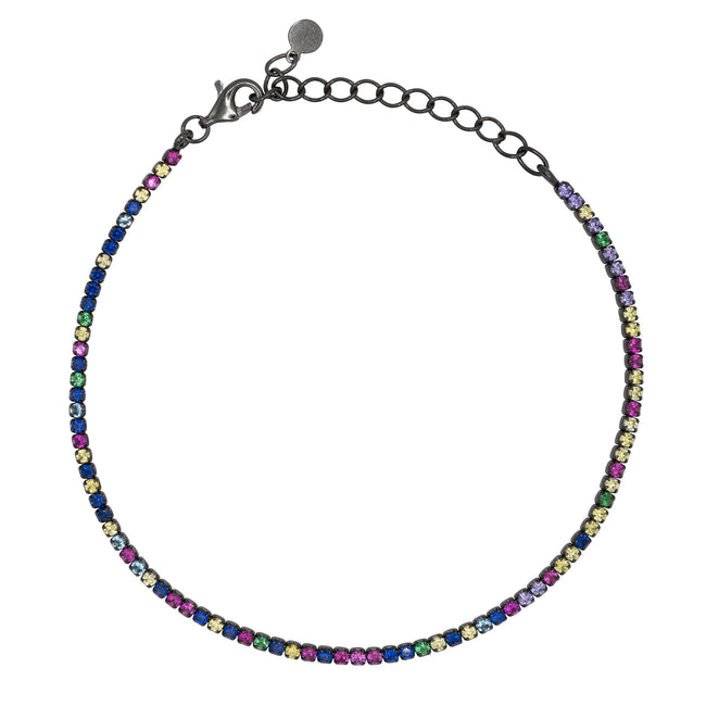 DILVDO | Bracciale Dilvdò Tennis 1.5mm Black Multicolor | BRTCNMCOLOR
