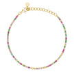 DILVDO | Bracciale Tennis 1.5mm Gold Multicolor | BRTCOMCOLOR