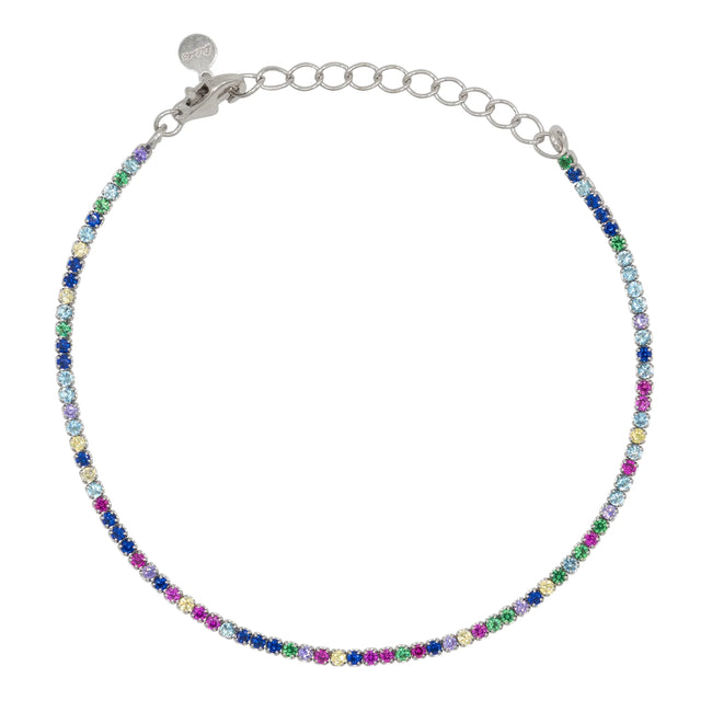DILVDO | Bracciale Dilvdò Tennis 1.5mm Silver Multicolor | BRTCBMCOLOR