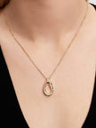 PANDORA ESSENCE | Collana Ovale Linea Sinuosa con Pietre Luminose | 364666C01-45