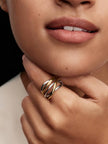PANDORA ESSENCE | Anello Linee Intrecciate Bicolore | 164673C00