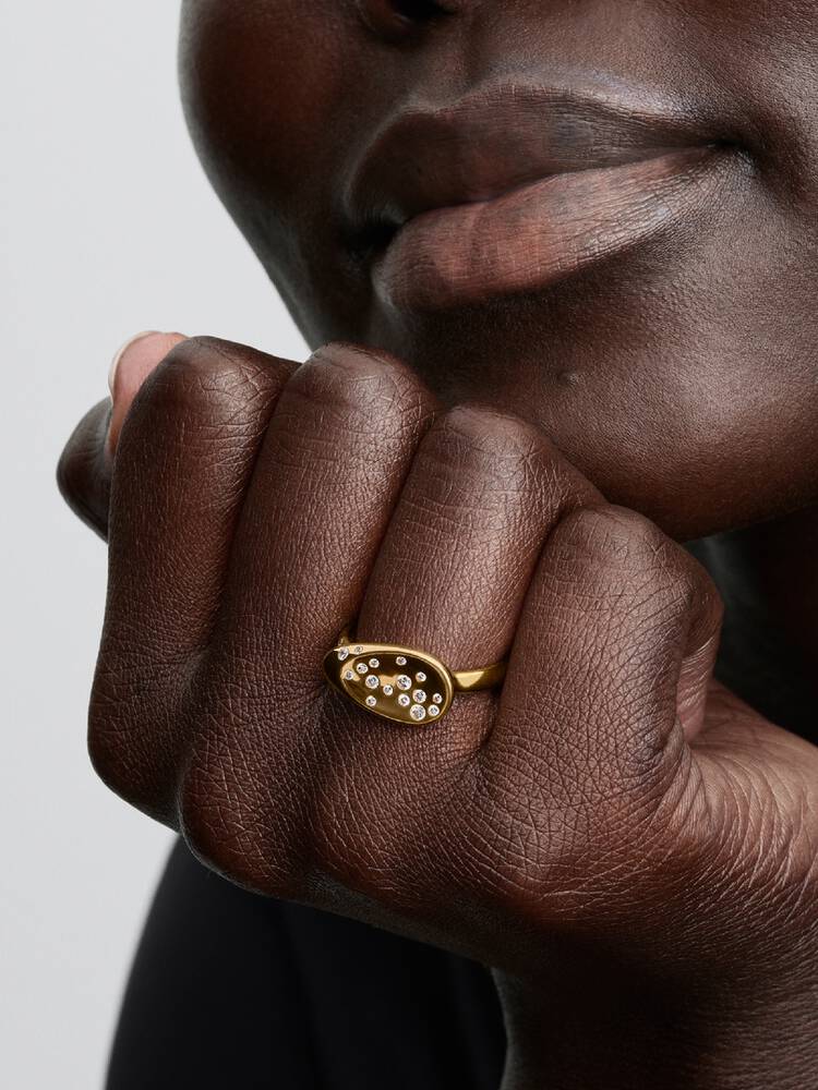 PANDORA ESSENCE | Anello Sigillo con Pietre Luminose | 164707C01