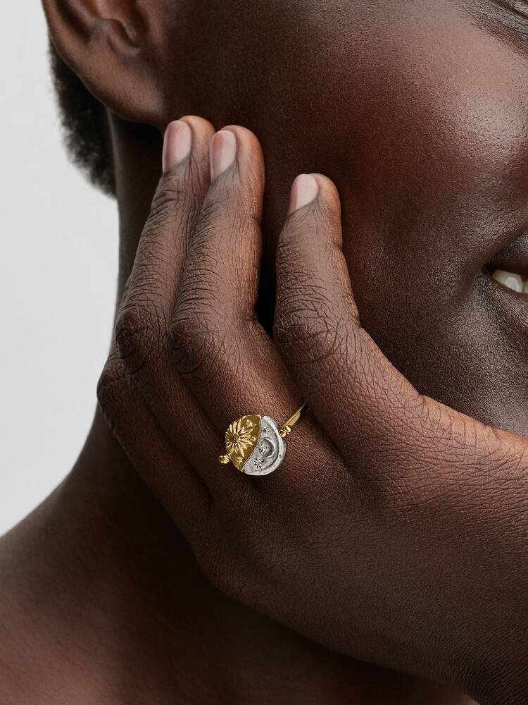PANDORA TALISMAN | Anello Medallion Sole e Luna 