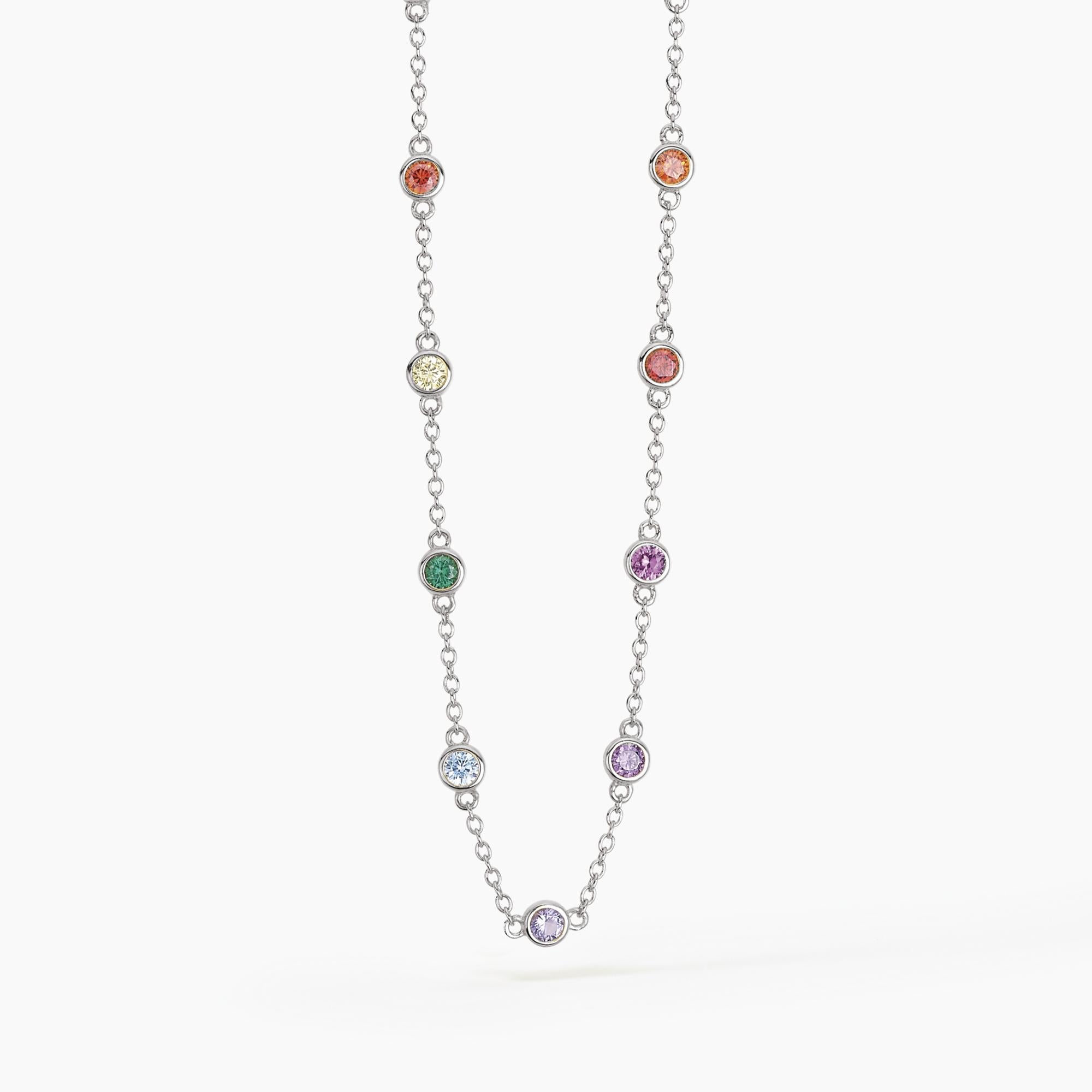 Mabina | Girocollo con punti luce in zirconi multicolor RAINBOW | 553313