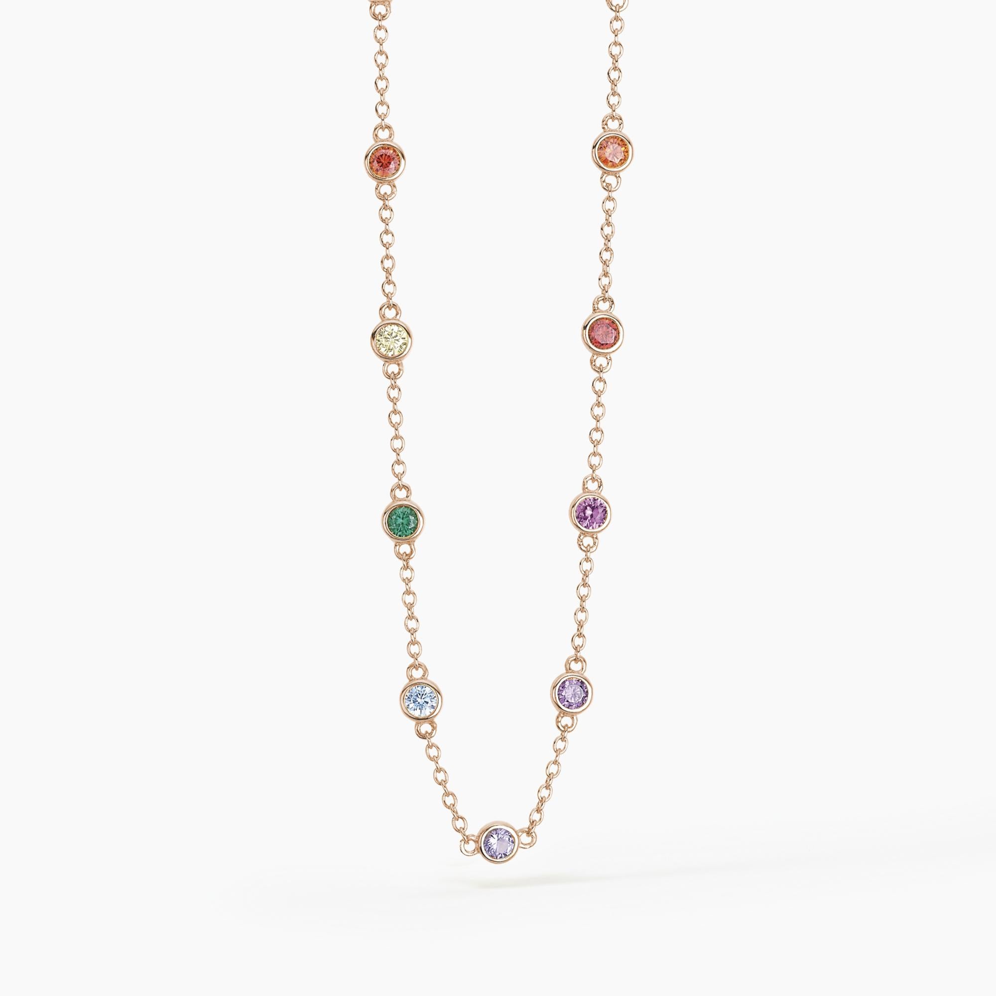 Mabina | Girocollo rosato punti luce multicolor RAINBOW | 553312