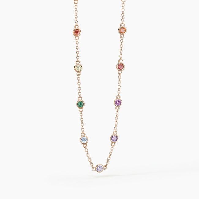 Mabina | Girocollo rosato punti luce multicolor RAINBOW | 553312
