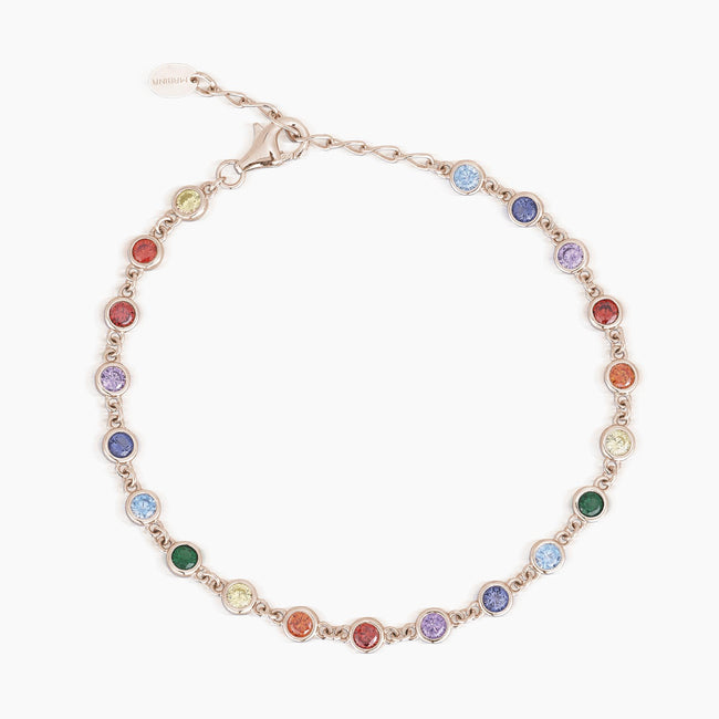 Mabina | Bracciale rosato punti luce multicolor RAINBOW | 533331
