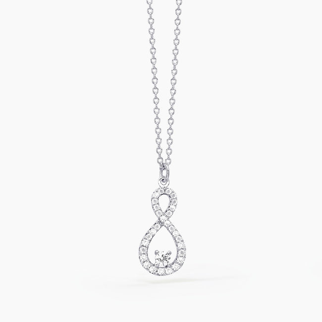 Mabina | Girocollo ciondolo infinito con zirconi e punto luce ENDLESS | 553211