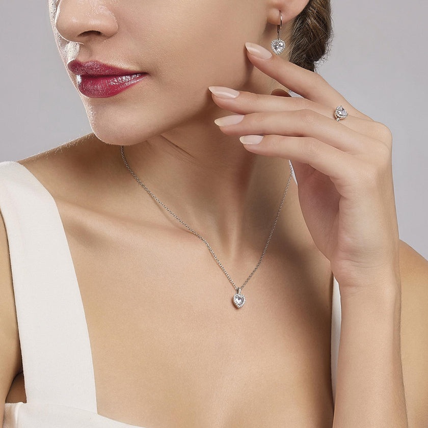 Mabina | Girocollo con ciondolo a cuore in zirconi LOVE AFFAIR | 553103