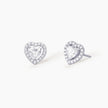 Mabina | Orecchini a lobo in argento con cuore di zirconi LOVE AFFAIR | 563179