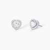 Mabina | Orecchini a lobo in argento con cuore di zirconi LOVE AFFAIR | 563179