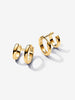PANDORA ESSENCE | Orecchini Doppi Cerchi Huggie Placcatura in Oro 14k | 263280C00