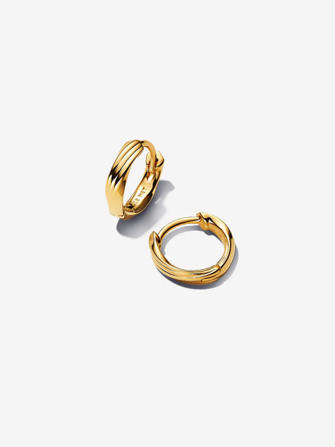 PANDORA ESSENCE | Orecchini Cerchi Piccoli Linea Avvolgente Placcatura in Oro 14k | 263871C00