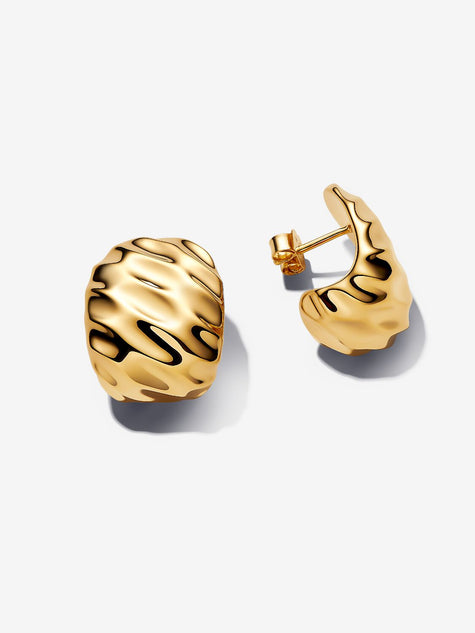 PANDORA ESSENCE | Orecchini Cerchi Aperti Dune Placcatura in Oro 14k | 263879C00