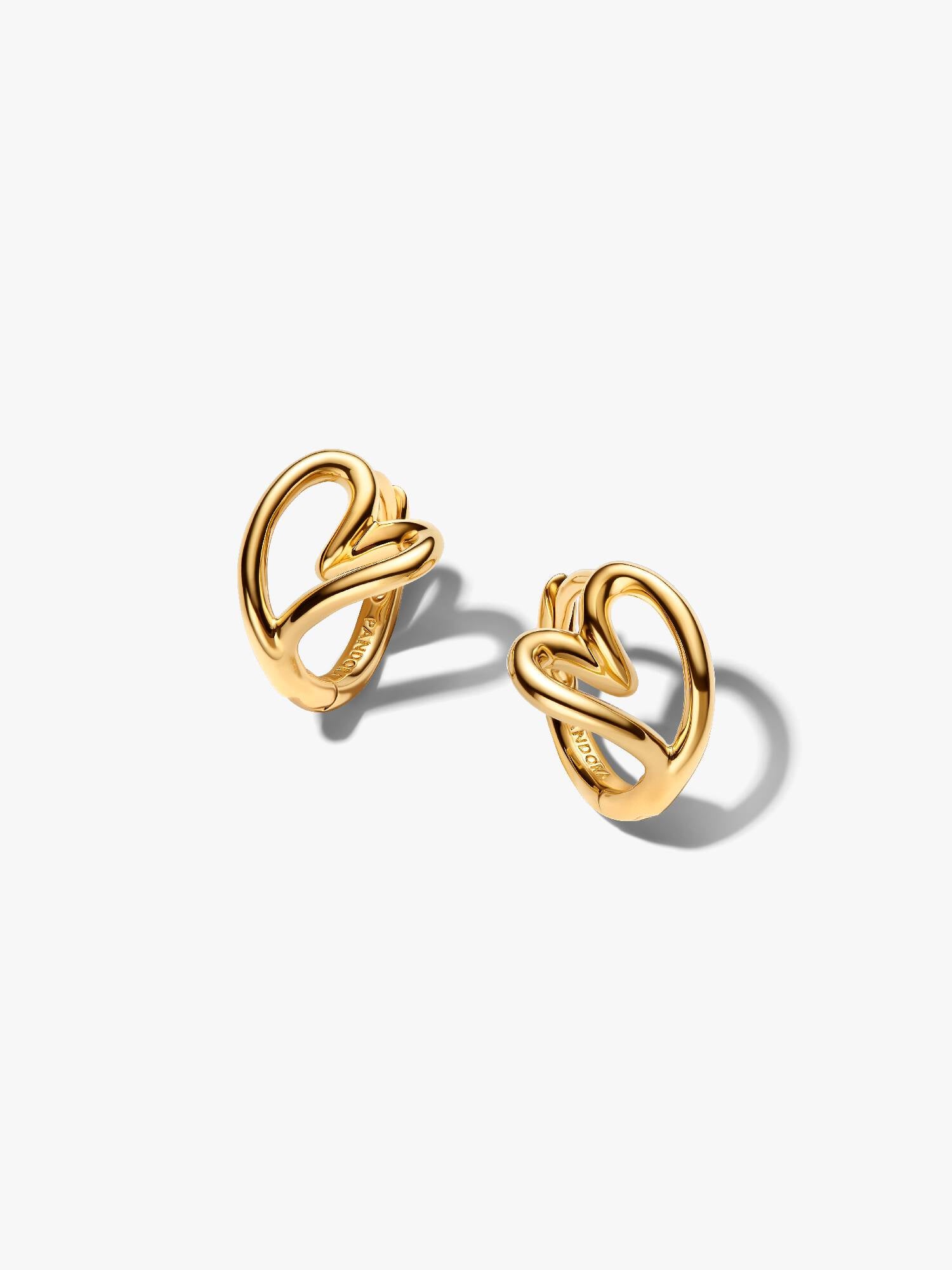 PANDORA ESSENCE | Orecchini Cerchi Cuore Piccolo Linea Sinuosa | 264359C00