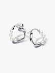 PANDORA ESSENCE | Orecchini Linea Sinuosa Circolare con Perle d'Acqua Dolce Coltivate | 293276C01
