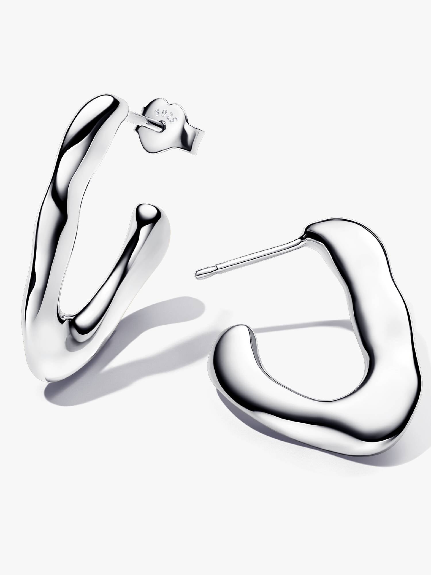 PANDORA ESSENCE | Orecchini Cerchi a V Aperti Linea Sinuosa | 293290C00